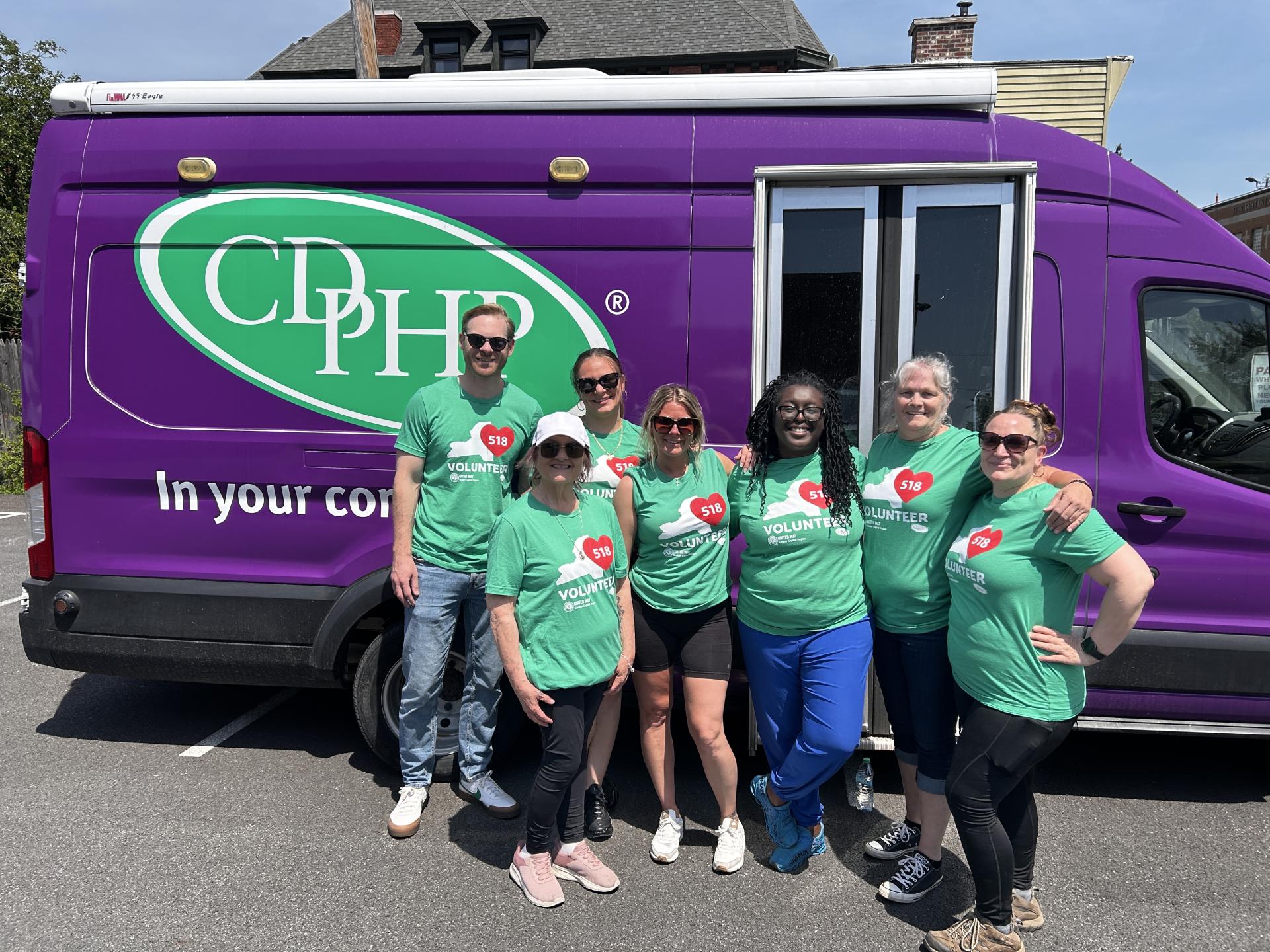 Volunteers in front of CDPHP Van