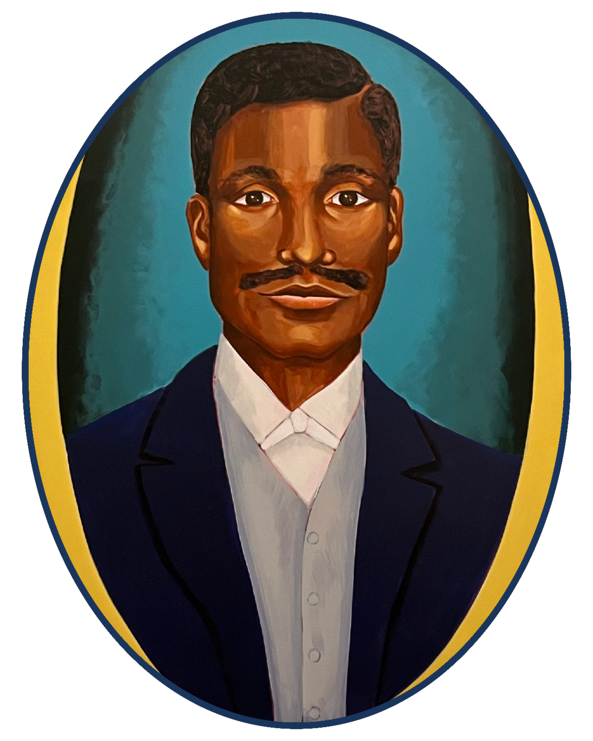 Rendering of Adam Blake, Jr. on display at The Blake Annex