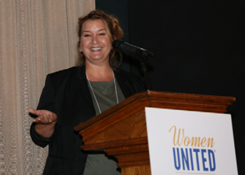 Tracie Killar at Podium