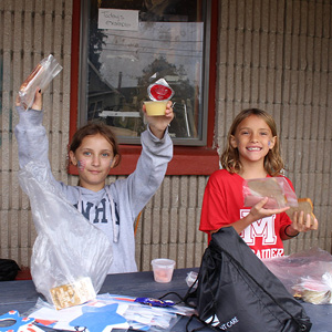 Two girls at Summer Meals