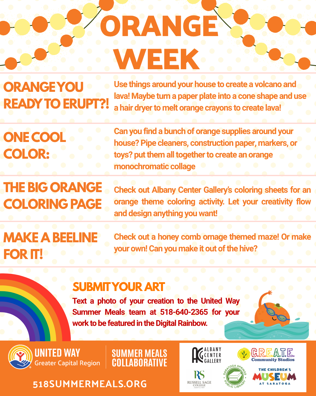 Orange Week Activity Flyer