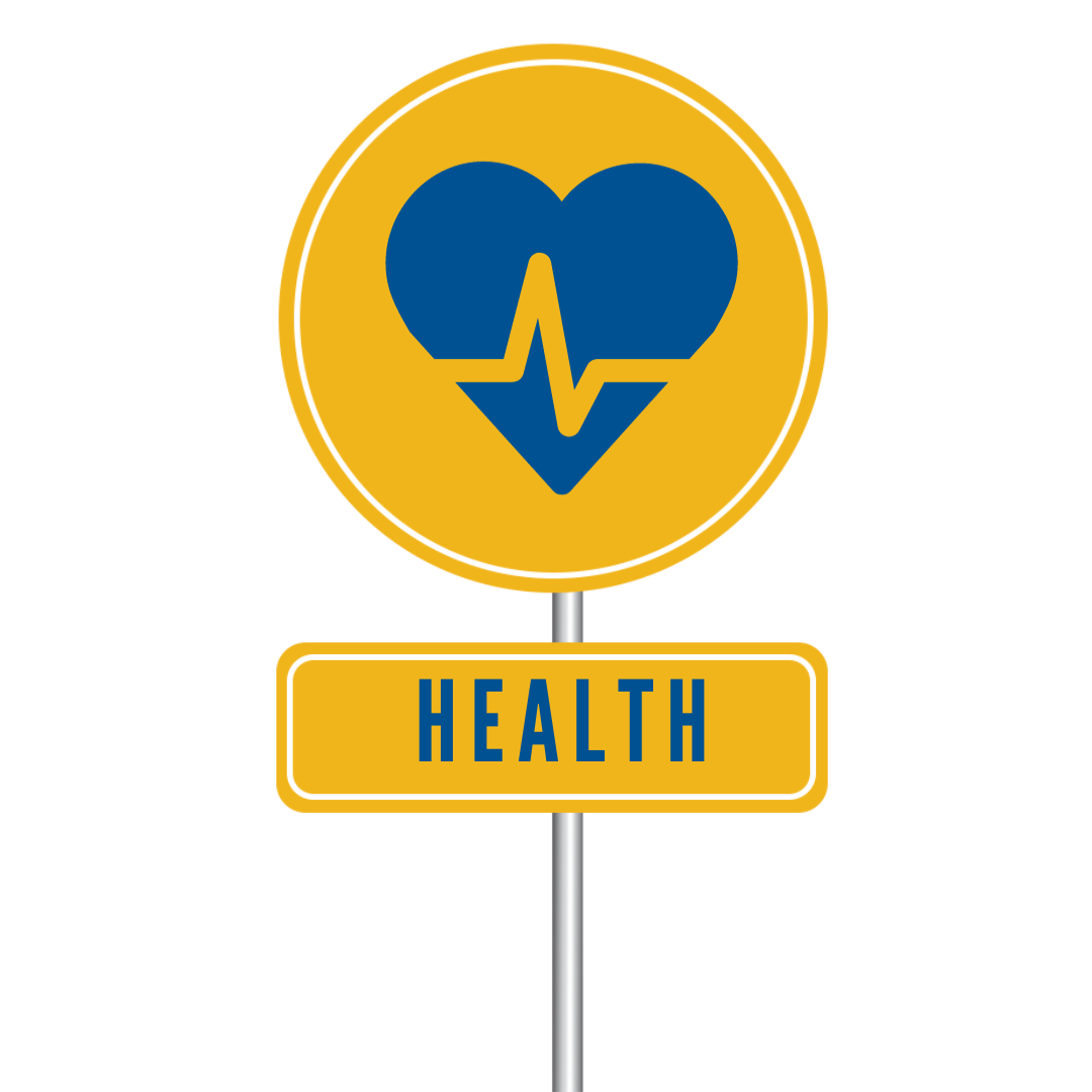 Health Symbol on Street Sign 