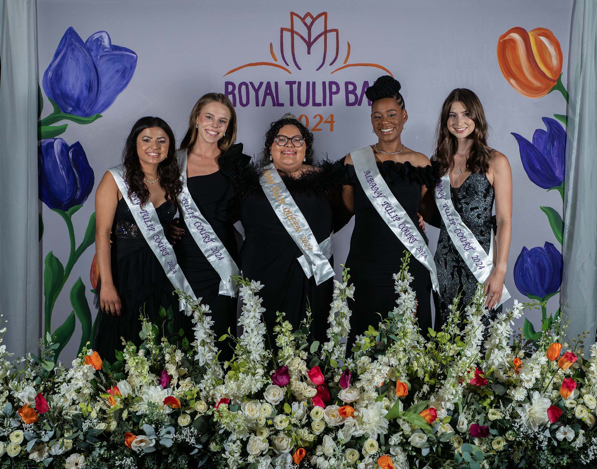 Tulip Queen and her court