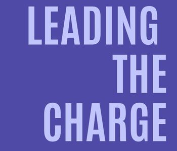 Leading the charge in light purple font