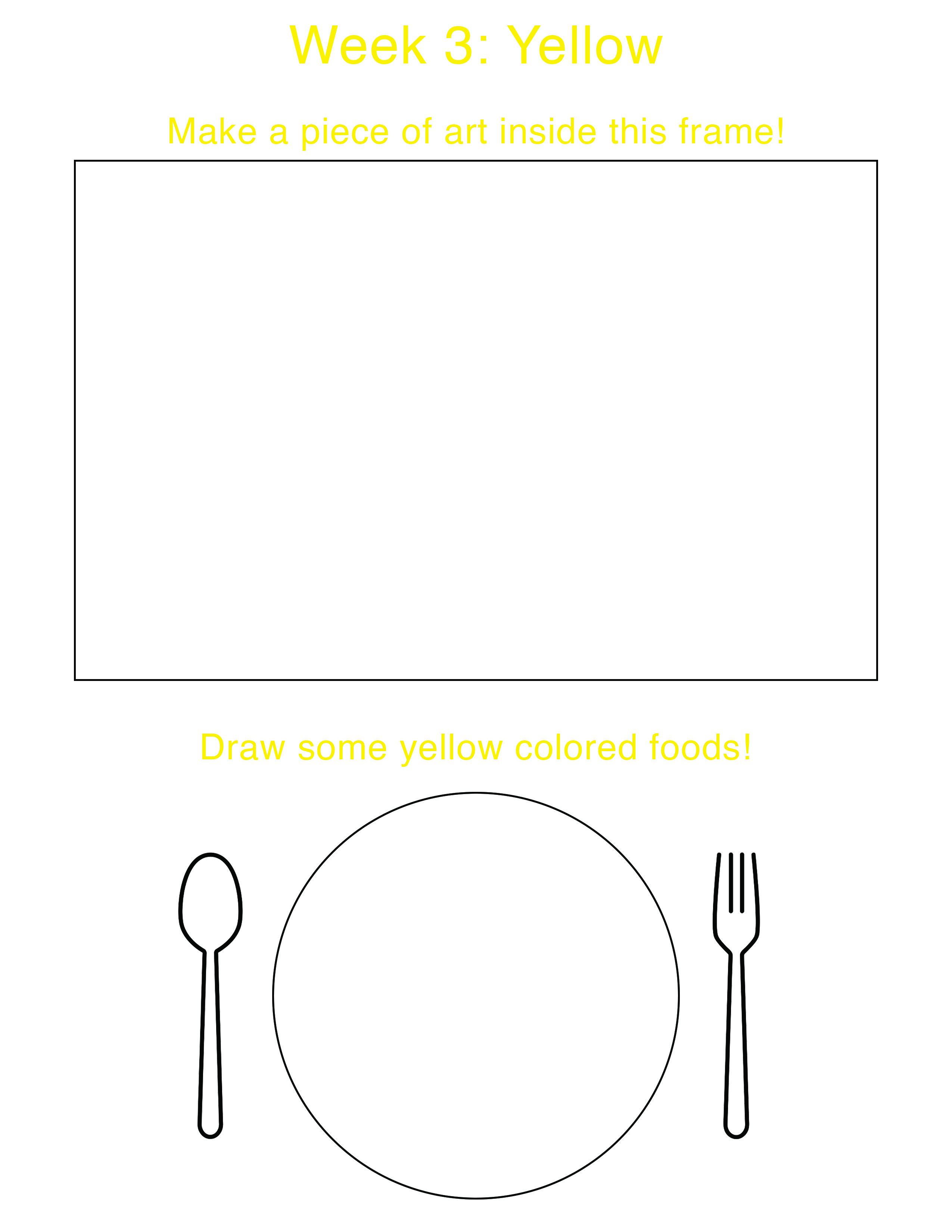 Yellow Coloring Sheet