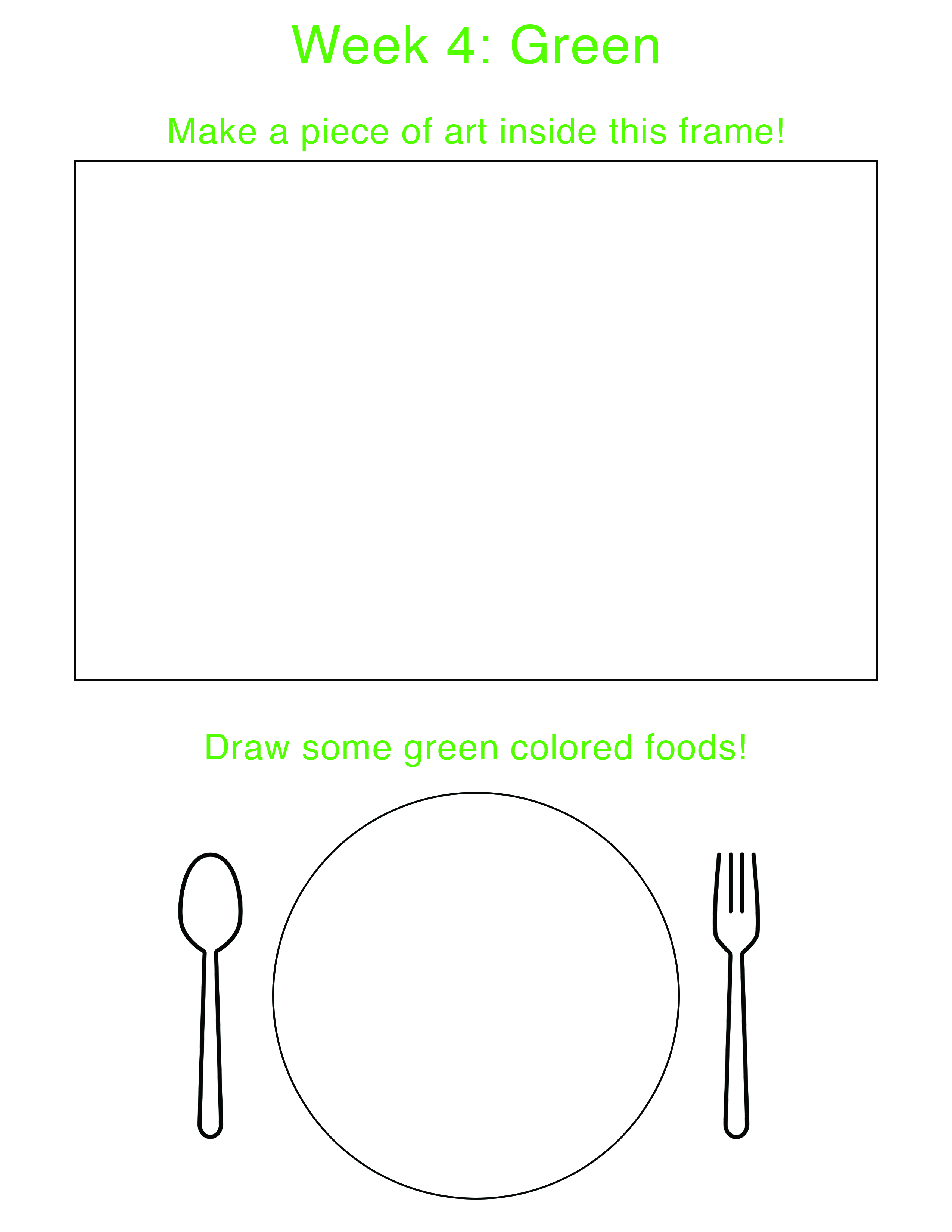 Green Coloring Sheet