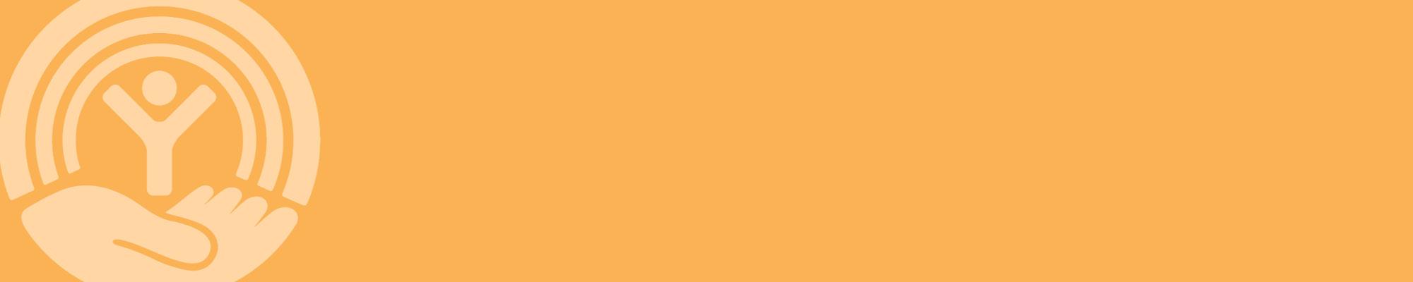 orange backdrop with white UW logo