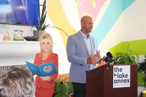 Brian Sano delivers remarks