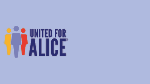 United for ALICE logo on light blue background