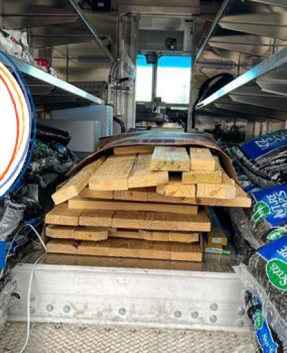 Ups truck loaded with 518 supplies