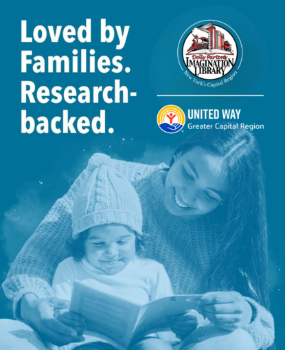 "Loved by families, Research Backed" Mom reading to Baby